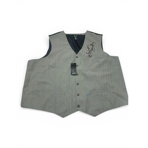 BRUNO Mens Dress Vest 4XLT Big Tall Gray Button Front Formal Waistcoat NWT